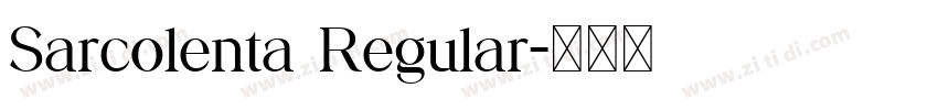 Sarcolenta Regular字体转换 Sarcolenta Regular字体转换